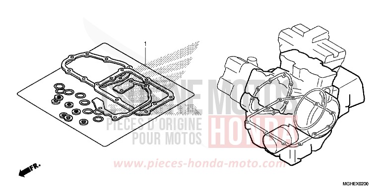 TROUSSE DE JOINT B de VFR1200X "Crosstourer" DCT MAT TITANIUM BLADE METALLIC (YR327) 2014
